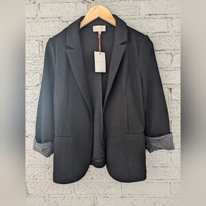 Skies are Blue Asa Knit Blazer Black
